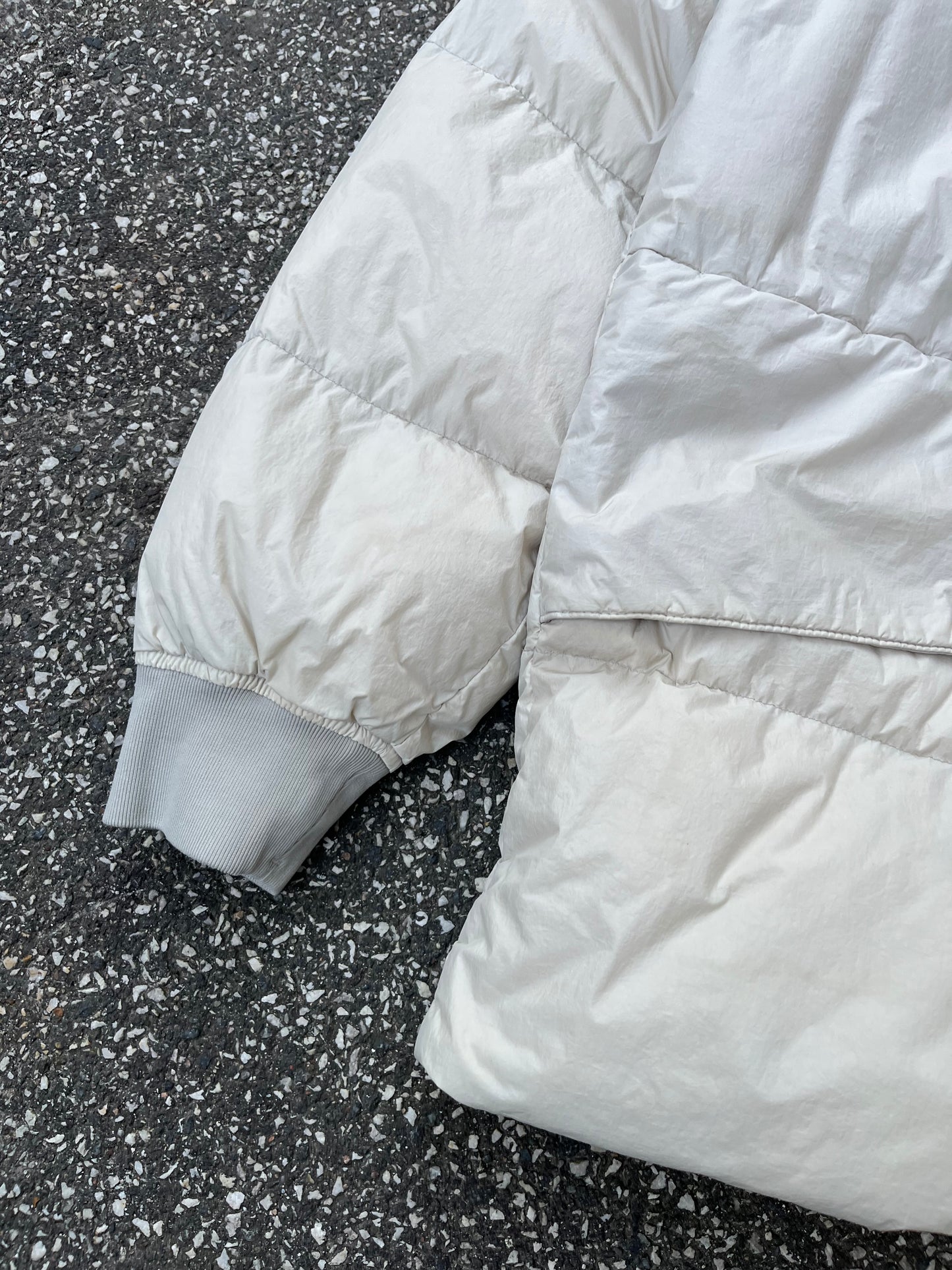 Stone Island Crinkle Reps NY Down Jacket Off White Str. Large