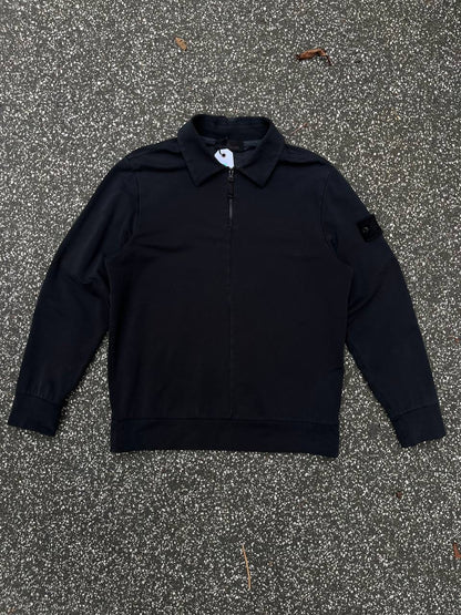 Stone Island Ghost 629F3 Quarter Zip Sweatshirt Sort Black M Medium
