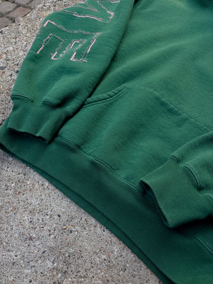 Supreme Frayed Hooded Sweatshirt Green – Medium