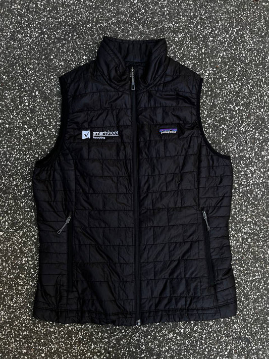 Brugt Used Sort Nano vest Patagonia L large dame i sort