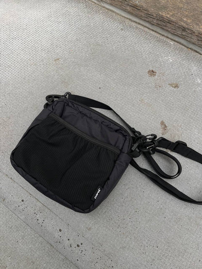 Parel Taske Messenger Sort Black Reflective Logo