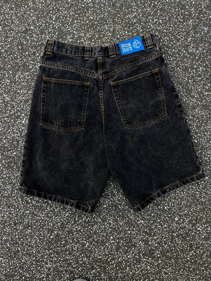 Polar Big Boy Denim Shorts M Medium Black Jeans Shorts