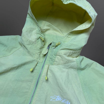 Stüssy Beach Shell Wave Dye Zip Hoodie – Lime (XL)