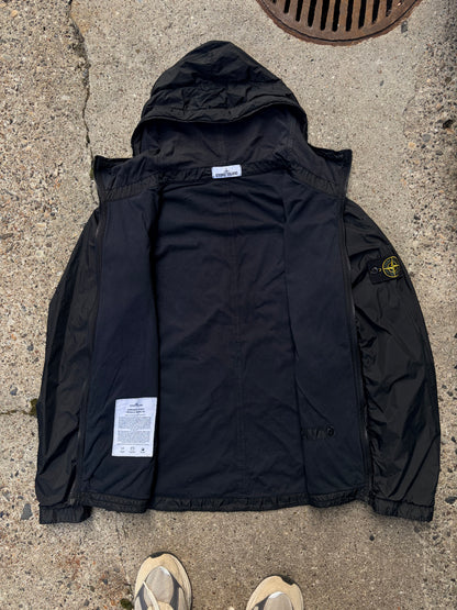 Stone Island Garment Dyed Crinkle Reps NY Hooded Jacket – Black – Large