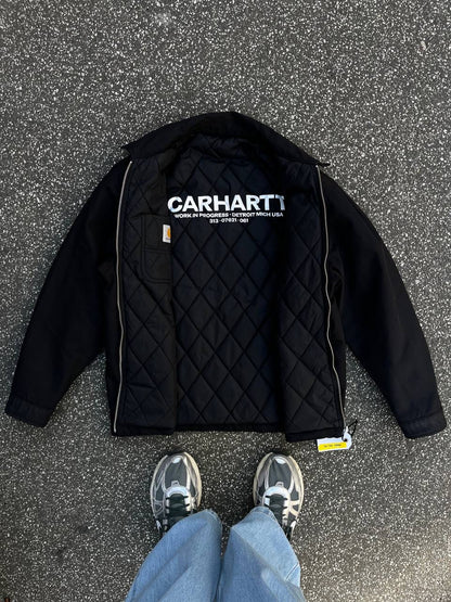 Carhartt Detroit Jacket i Sort Madera Jacket Vendbar M Medium
