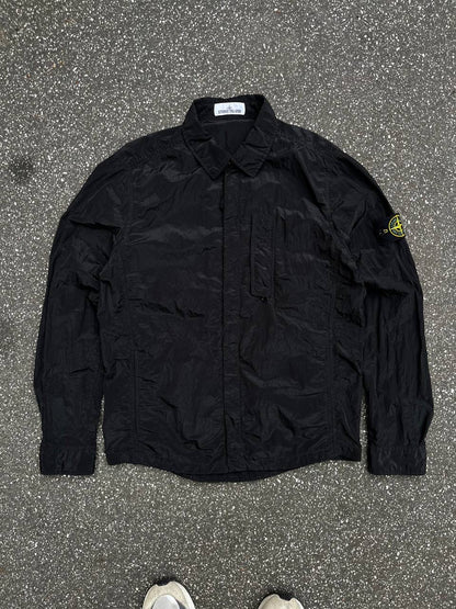 Stone Island Overshirt Sommerjakke i Sort Black Nylon Metal L Large 681510844
