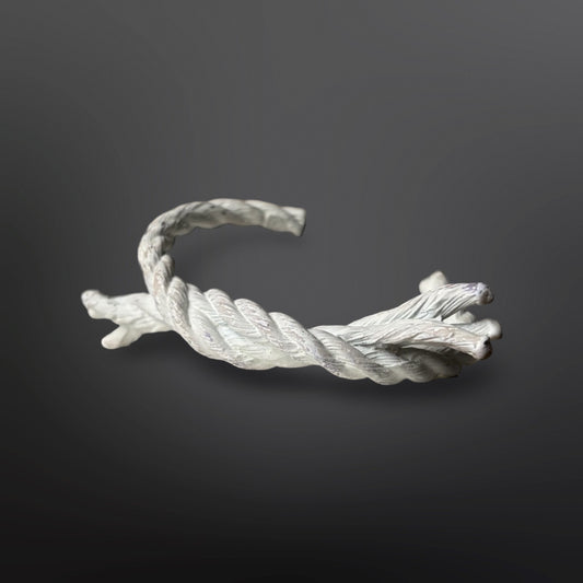 MM6 Maison Margiela – White Yarn Open Cuff Bracelet