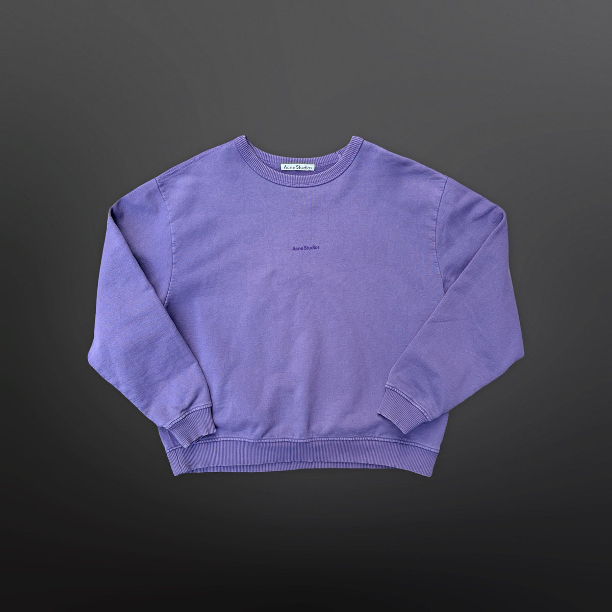 Acne Studios Oversized Logo Sweatshirt – Purple / Medium