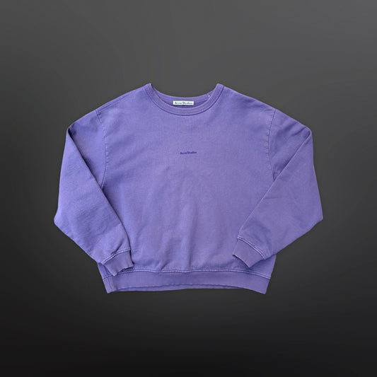 Acne Studios Oversized Logo Sweatshirt – Purple / Medium