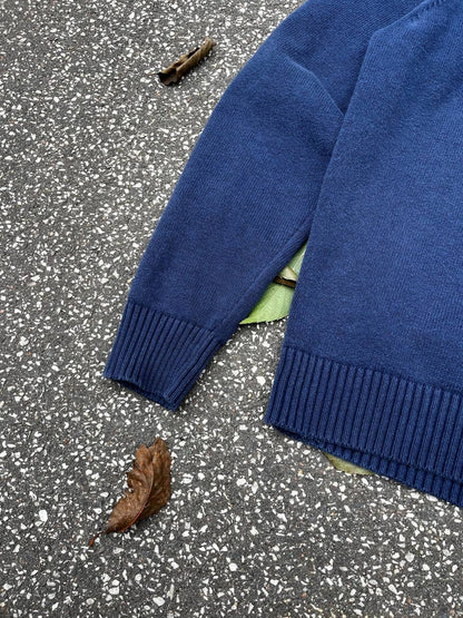 “Brugt Strik fra Stone Island trøje sweater sweatshirt i Marina blå farve i M medium 621554185”