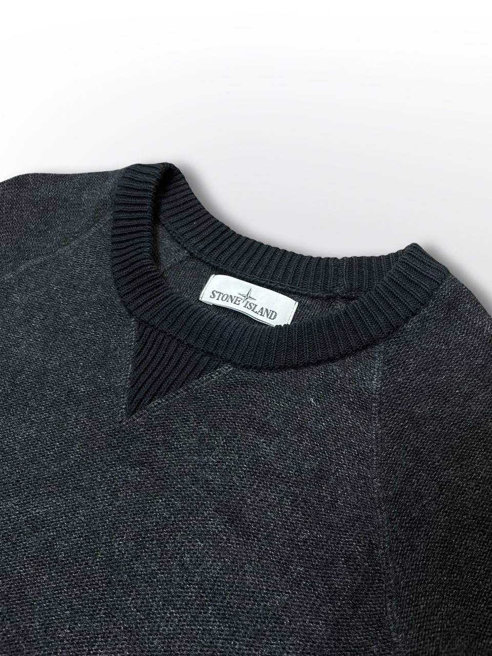 Brugt Stone Island sweater Sweatshirt pullover i uld 6715529D9 i grå farve XL