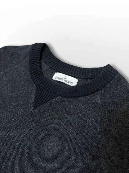 Brugt Stone Island sweater Sweatshirt pullover i uld 6715529D9 i grå farve XL