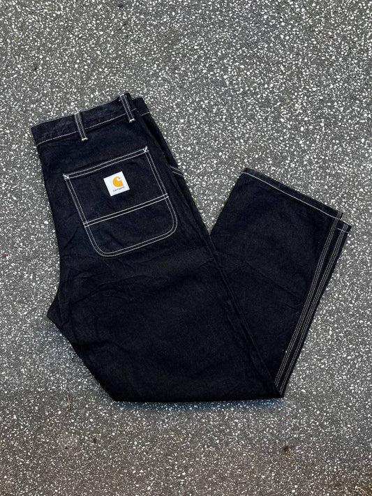 Vintage Carhartt WIP simple pant bukser i sort denim 34/32