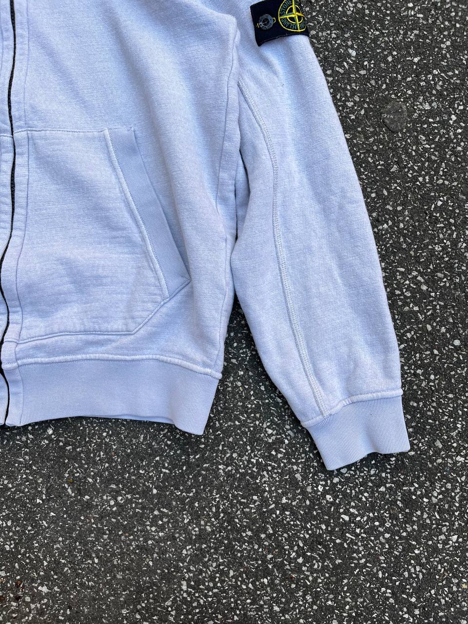 Vintage Stone Island zip hoodie / hættetrøje i grå junior