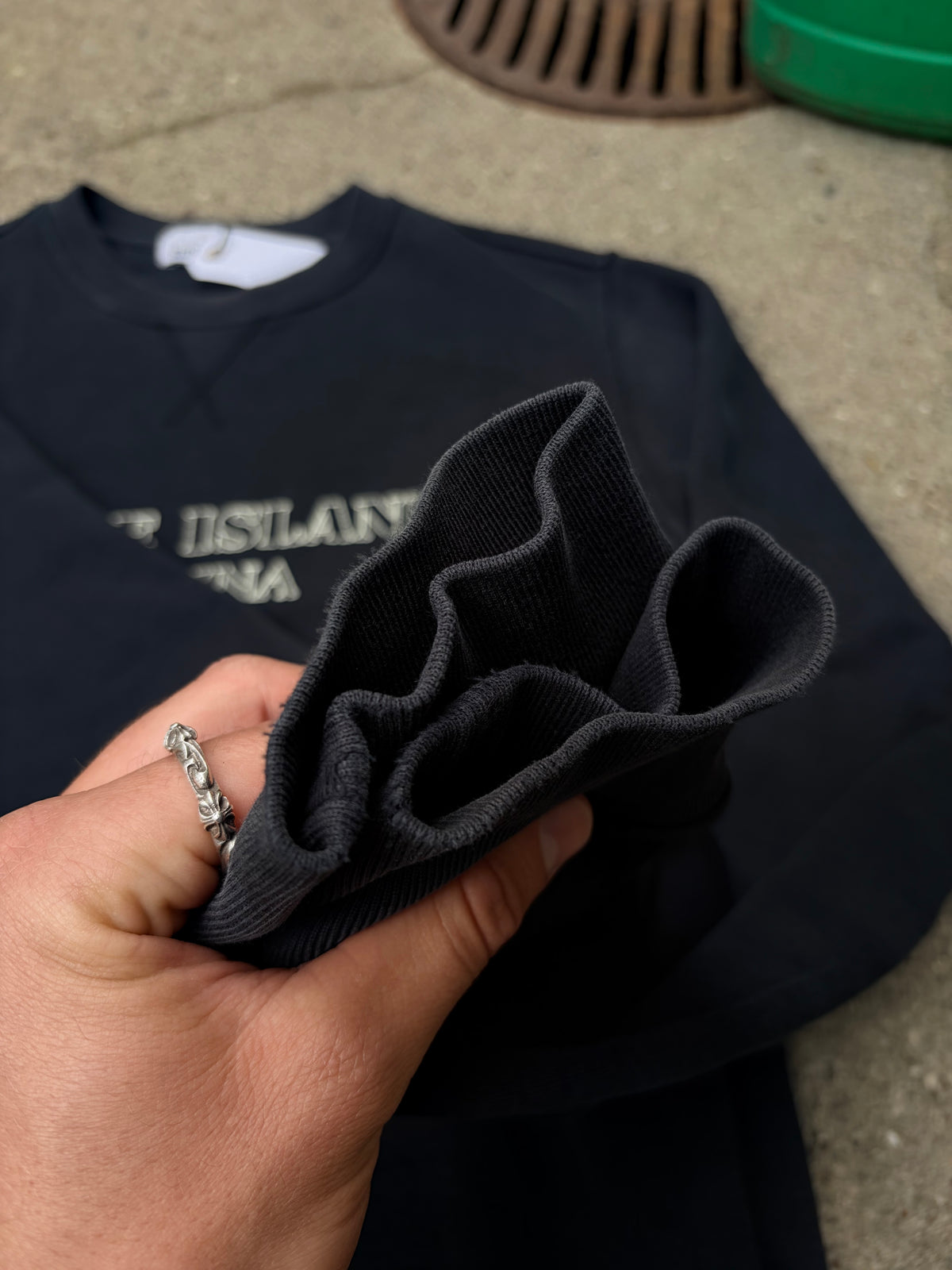 Stone Island Marina Logo Sweatshirt – Black – XL