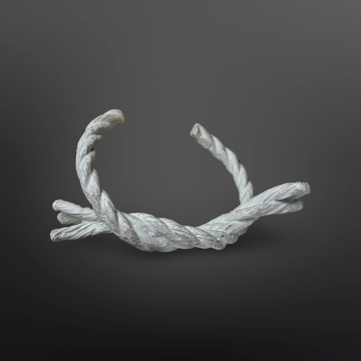 MM6 Maison Margiela – White Yarn Open Cuff Bracelet
