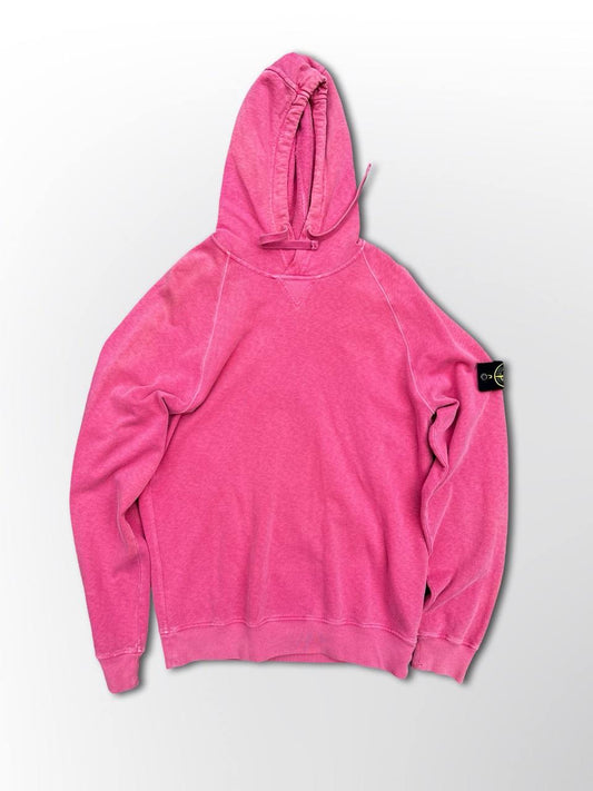 Stone Island Hættetrøje Hoodie i Lyserød Pink farve Large Brugt