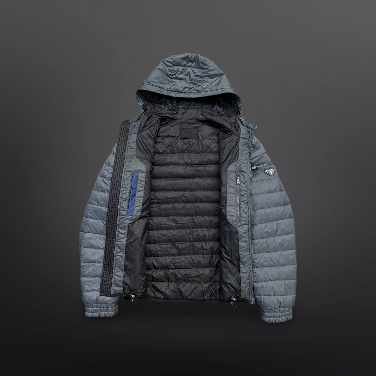 Prada Micro Puffer Jacket – Grey (Str. 52 / fits M)