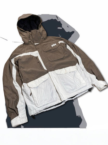 Brugt Used Skijakke Helly Hansen i Brun med Hvide detaljer i M medium dame eller S small herre unisex