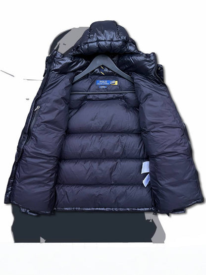 Brugt Used Dunjakke Polo Ralph Lauren Puffer S herre i navy mørkeblå