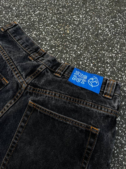 Polar Big Boy Denim Shorts M Medium Black Jeans Shorts