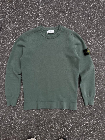 Stone Island Sweater i Uld Grøn Khaki L Large 7515508A1