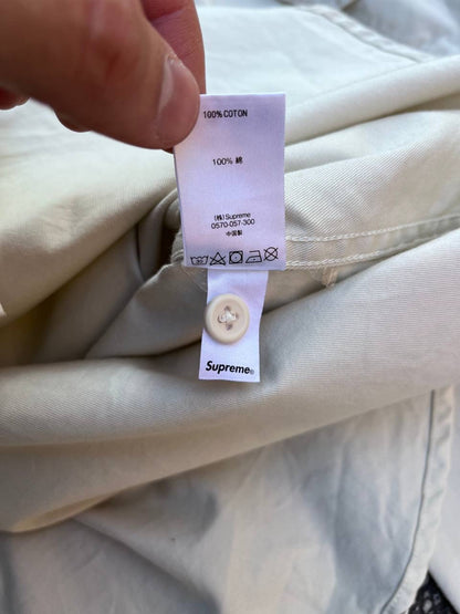 Supreme Skjorte Safari Beige Creme Farve M Medium Brugt Used