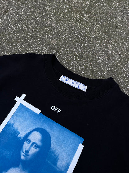 Off-White Mona Lisa Crewneck – Sort Str. XL