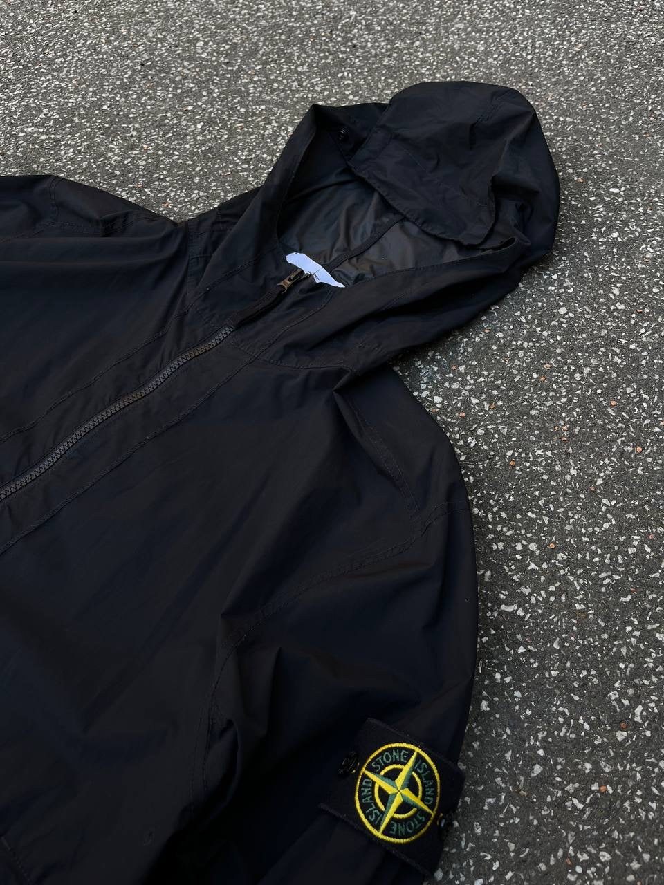 Stone Island Regnjakke Skin Touch Nylon TC Sort S Small