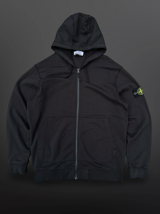 Stone Island Zip Hoodie – Black XXL
