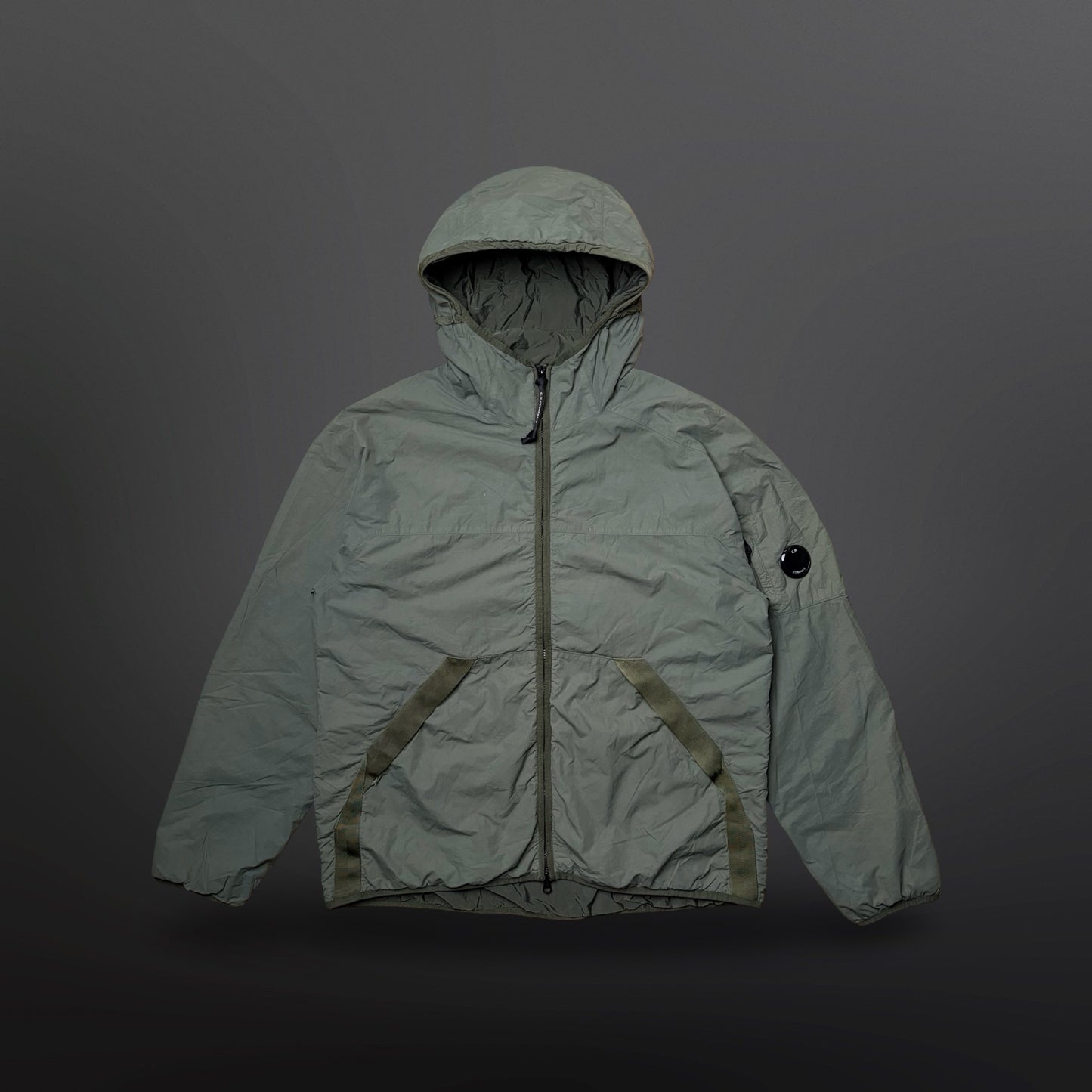 C.P. Company Flatt Nylon Hooded Jacket – Olive (54, fitter L–XL)