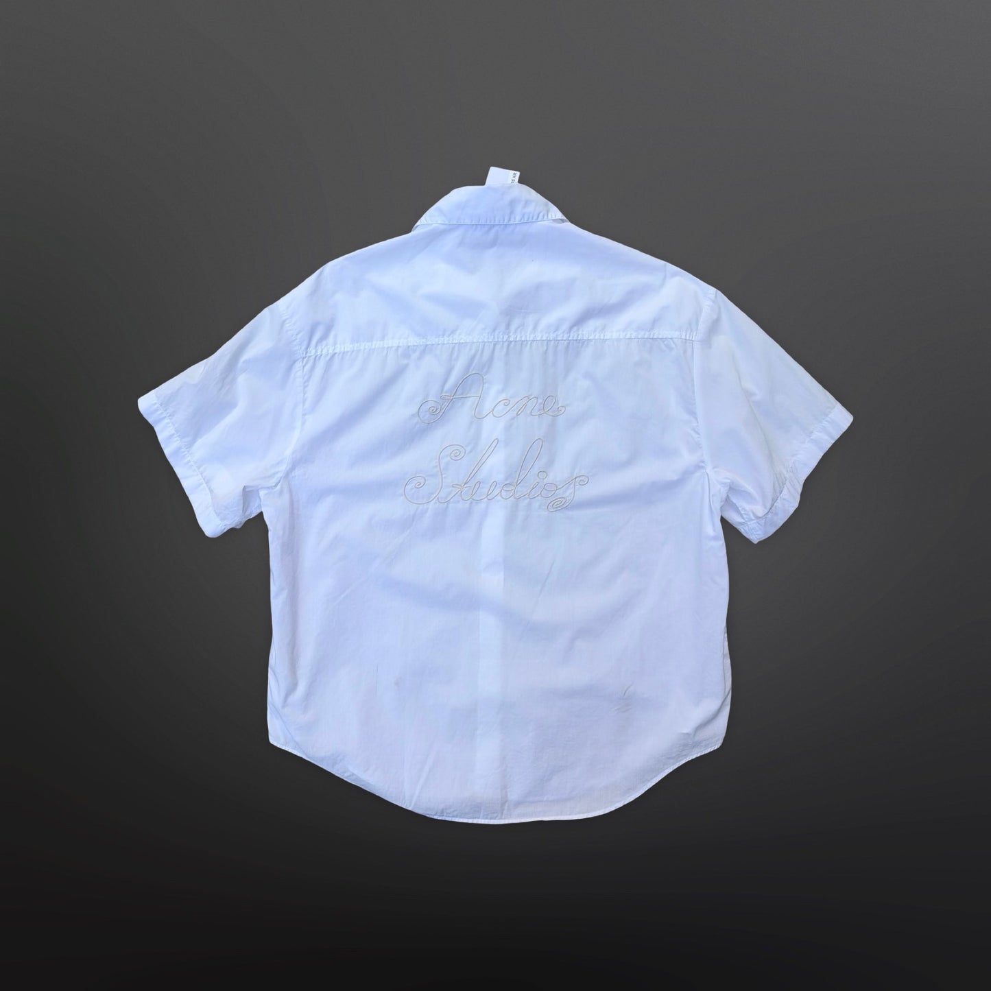 Acne Studios Embroidered Short Sleeve Shirt – White – Size 36