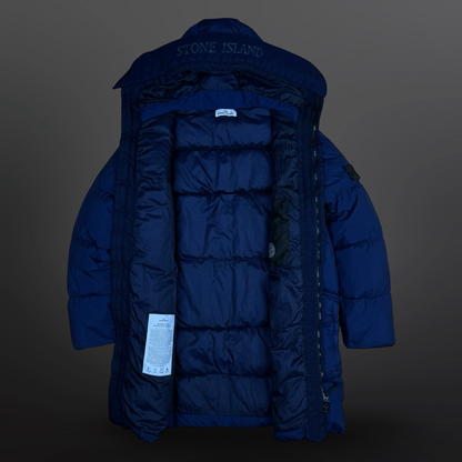 Stone Island Crinkle Reps Down Parka – Navy Str. L