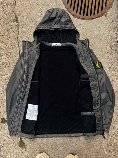 Stone Island Lamy Flock Hooded Jacket – Black – Size S