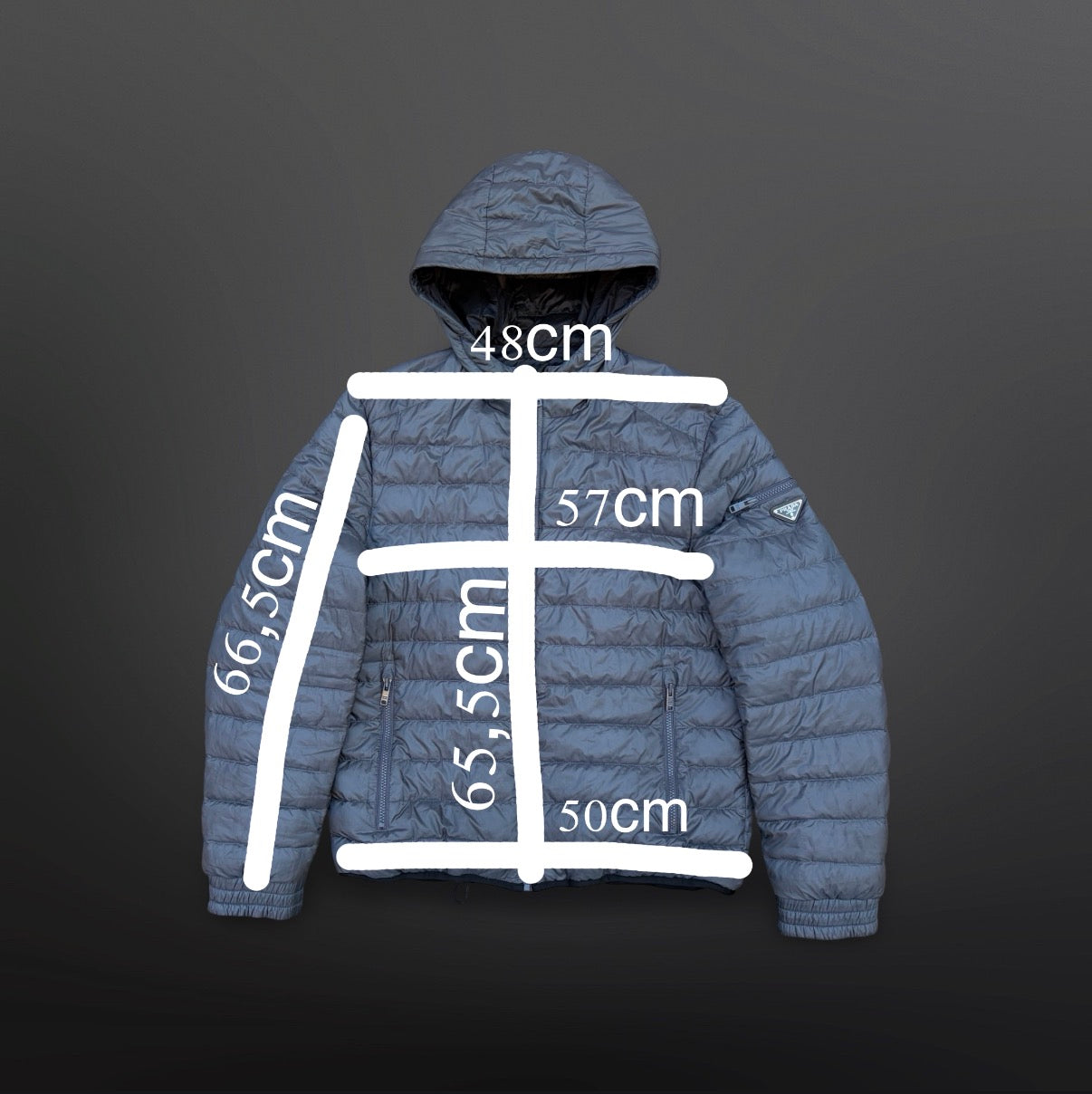 Prada Micro Puffer Jacket – Grey (Str. 52 / fits M)