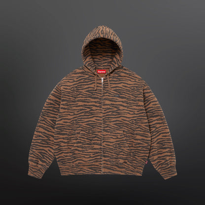 Supreme Tiger Stripe Small Box Zip Up Hoodie – Large