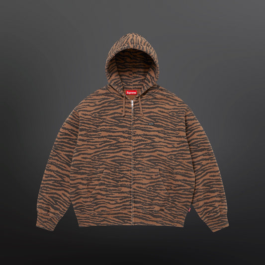 Supreme Tiger Stripe Small Box Zip Up Hoodie – Large