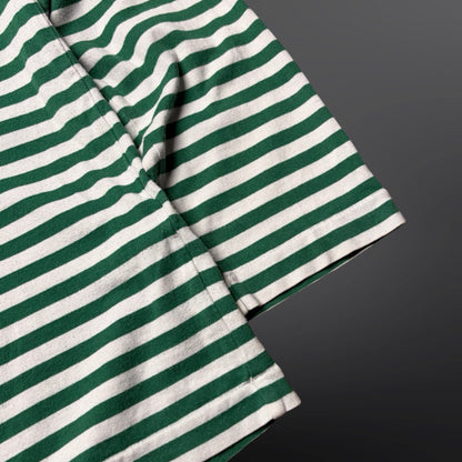 Comme des Garçons PLAY Striped Longsleeve – Green/White – Large (dame L Large / herre S-M)