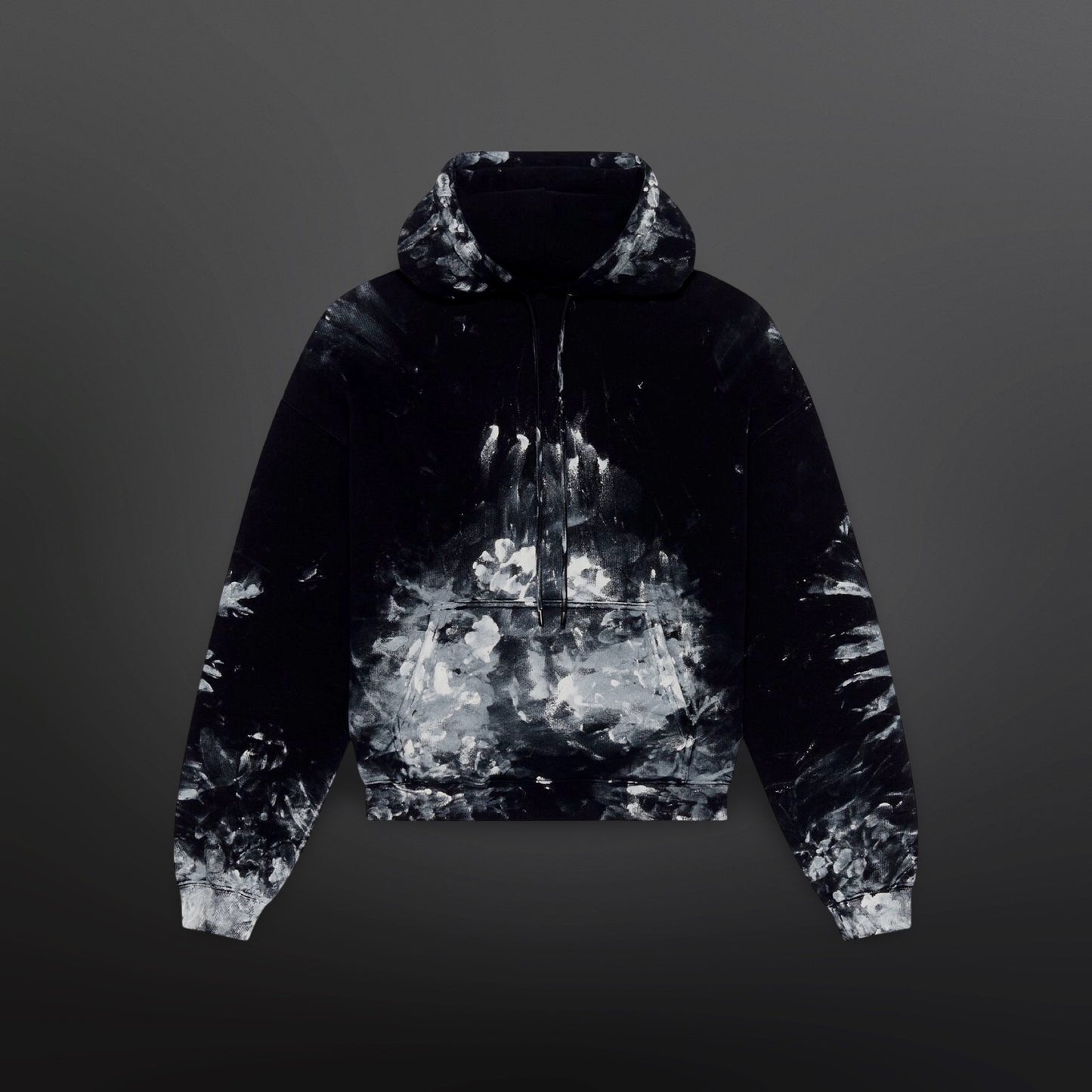 Balenciaga Painter Fitted Hoodie – Black/White (Medium)