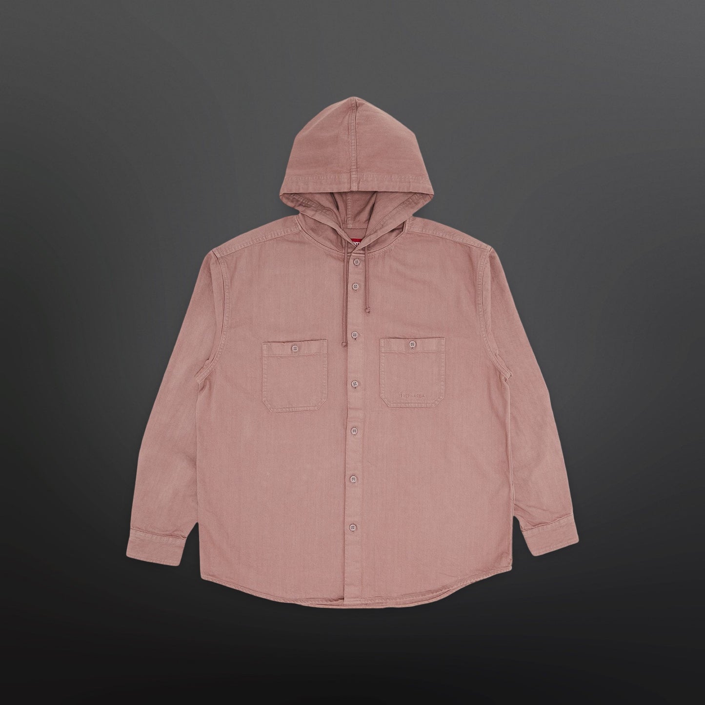 Supreme Hooded Denim Shirt – Dusty Pink M Medium