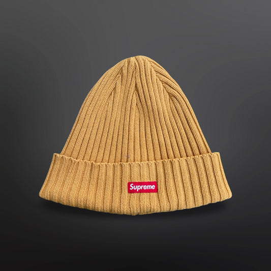 Supreme Box Logo Beanie – Beige – One Size