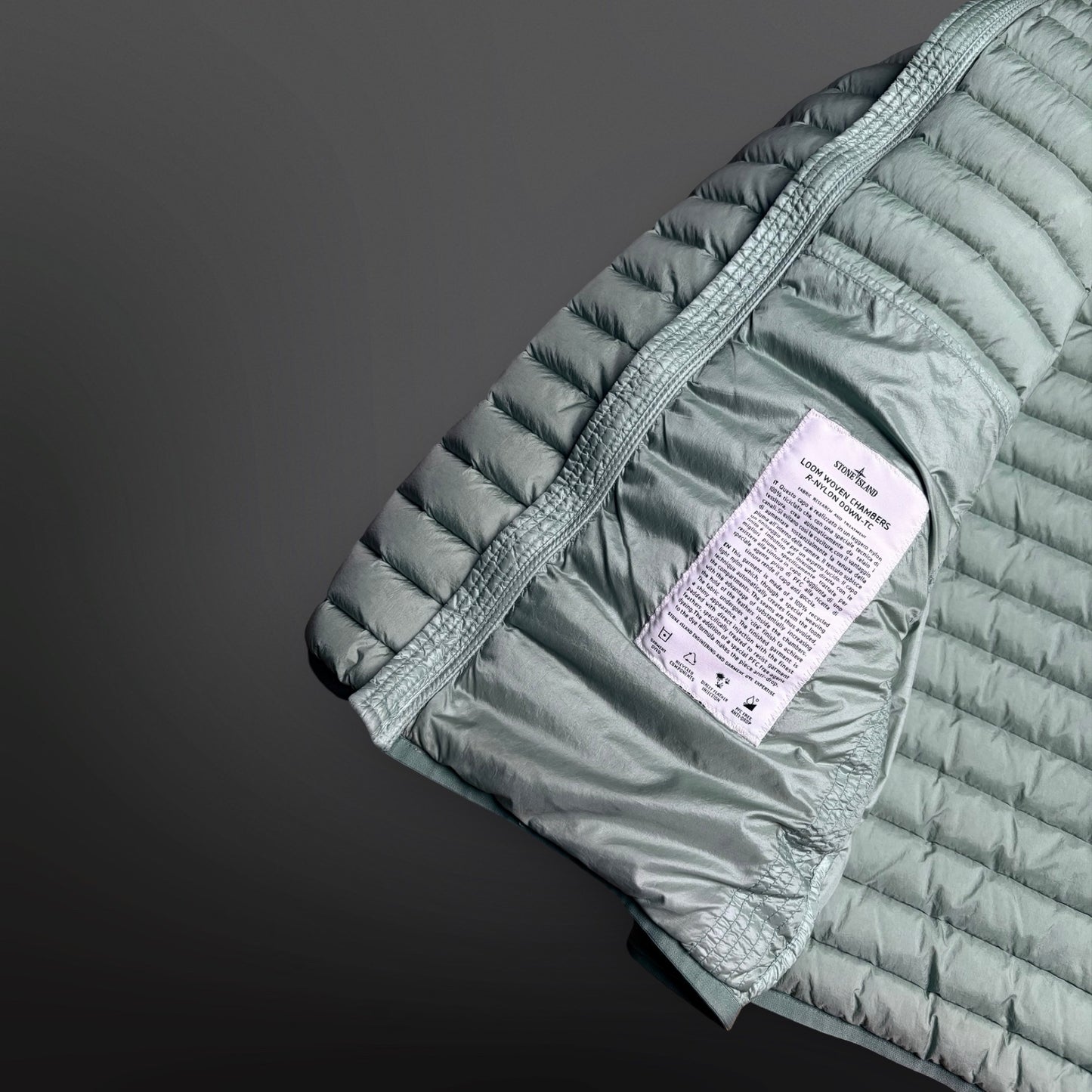 Stone Island Loom Woven Chambers R-Nylon Down-TC Mint L Large