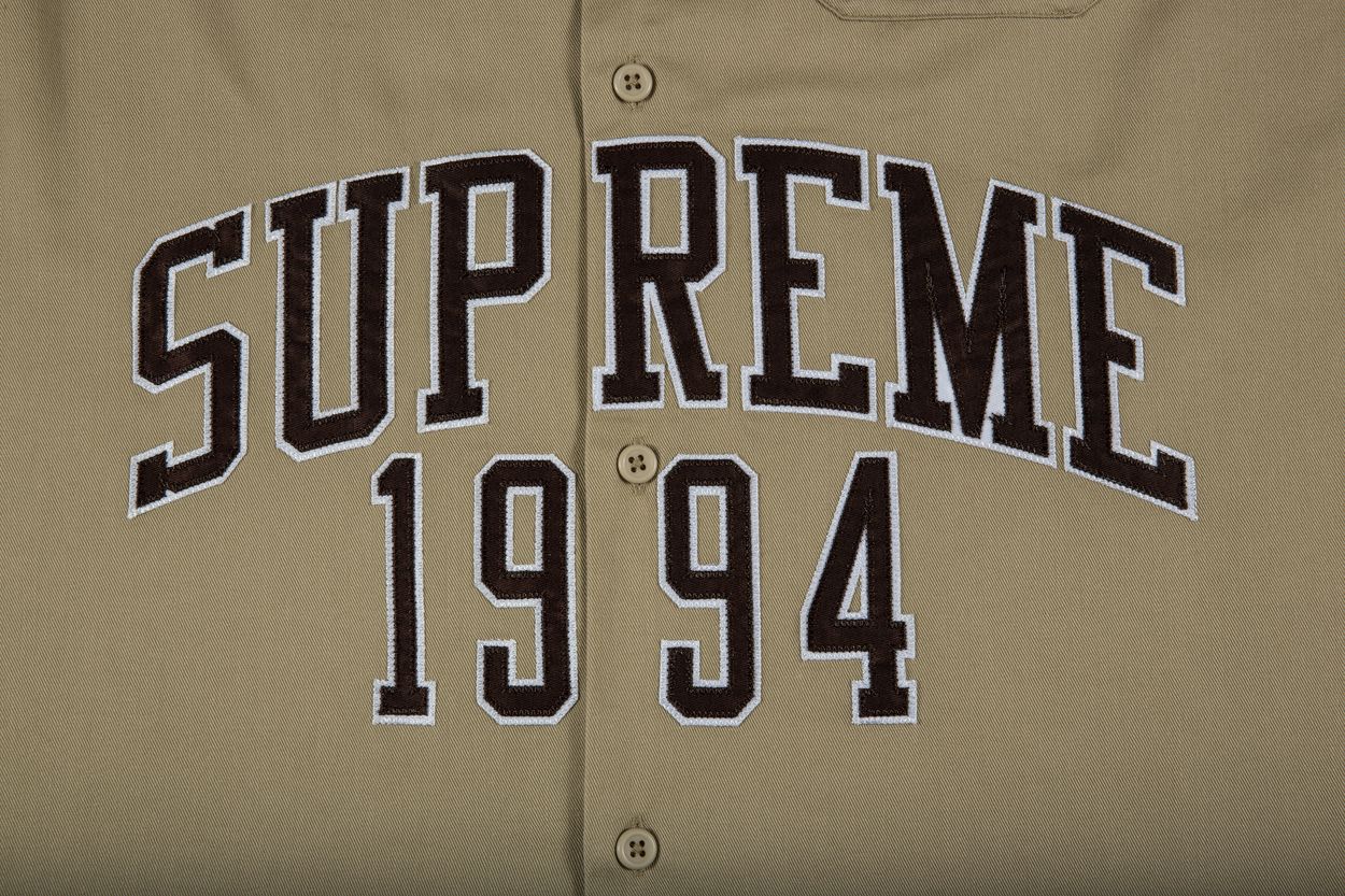 Supreme Arc Logo Short-Sleeve Work Shirt – Khaki S Small