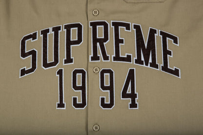 Supreme Arc Logo Short-Sleeve Work Shirt – Khaki S Small