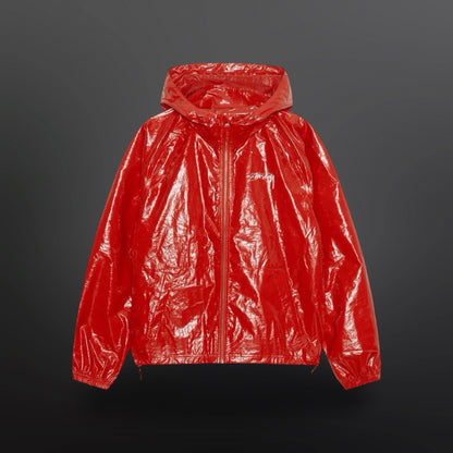 Stussy Beach Shell Coated Ripstop Jacket – Red S Small