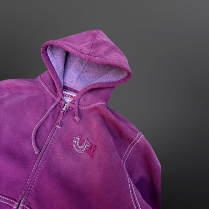 Supreme x True Religion Zip Hoodie Lilla Small – Rhinestone Logo