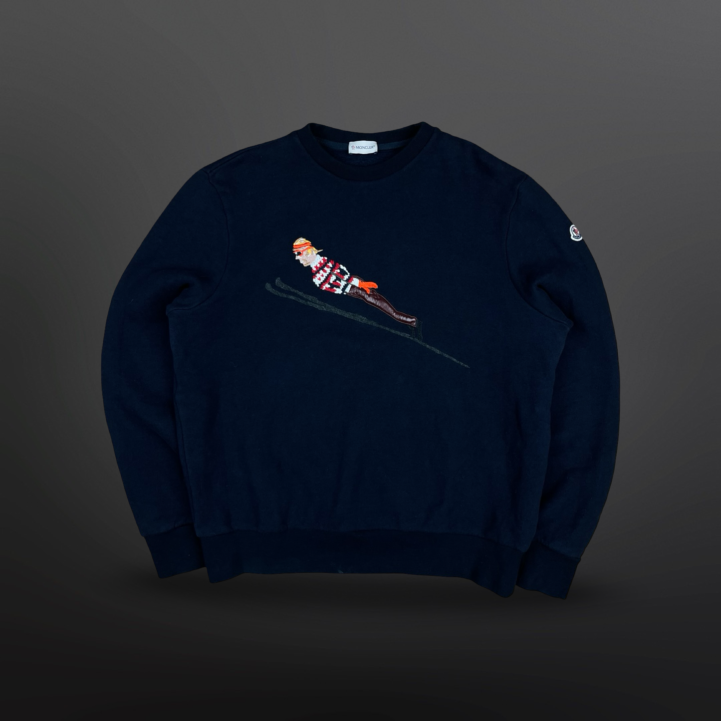 Moncler Embroidered Sweatshirt – Navy – Str. XL