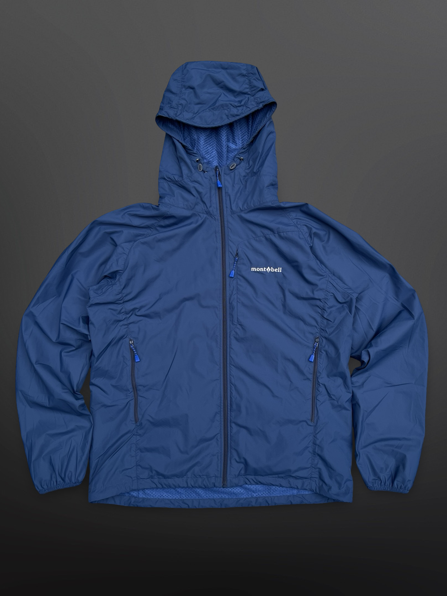 Montbell Climaplus Mesh Wind Jacket Blue, Str. L