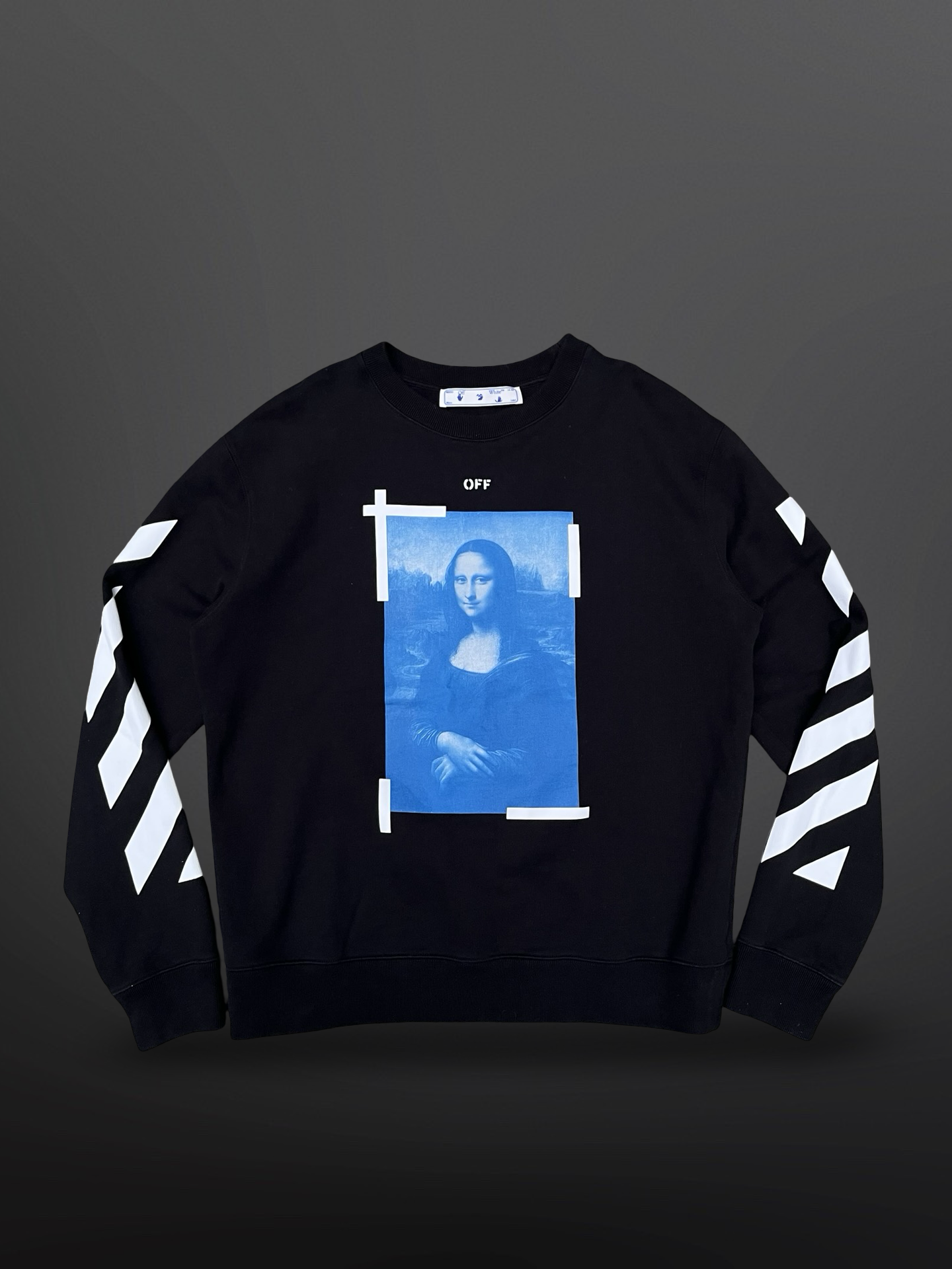 Off-White Mona Lisa Crewneck – Sort Str. XL