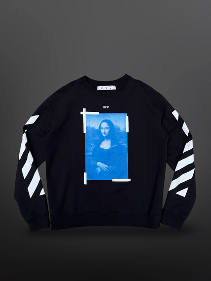 Off-White Mona Lisa Crewneck – Sort Str. XL